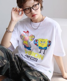 【VISION STREET WEAR/ヴィジョンストリートウェア】×【SpongeBob/スポンジボブ】グラフィックプリント半袖アートワークTシャツ