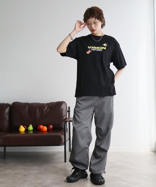 VISION STREET WEAR(ヴィジョンストリートウェア)の「【VISION STREET WEAR/ヴィジョンストリートウェア】×【SpongeBob/スポンジボブ】グラフィックプリント半袖アートワークTシャツ(Tシャツ/カットソー・メンズ・サックスブルー系1/イエロー系1/ピンク系1/ブラック系1/ホワイト系1/ホワイト系2/ブラック系2・S/M/L/LL)」の15枚目の写真