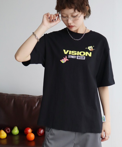 VISION STREET WEAR(ヴィジョンストリートウェア)の「【VISION STREET WEAR/ヴィジョンストリートウェア】×【SpongeBob/スポンジボブ】グラフィックプリント半袖アートワークTシャツ(Tシャツ/カットソー・メンズ・サックスブルー系1/イエロー系1/ピンク系1/ブラック系1/ホワイト系1/ホワイト系2/ブラック系2・S/M/L/LL)」の17枚目の写真
