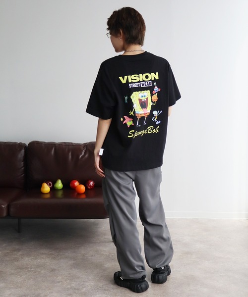 VISION STREET WEAR(ヴィジョンストリートウェア)の「【VISION STREET WEAR/ヴィジョンストリートウェア】×【SpongeBob/スポンジボブ】グラフィックプリント半袖アートワークTシャツ(Tシャツ/カットソー・メンズ・サックスブルー系1/イエロー系1/ピンク系1/ブラック系1/ホワイト系1/ホワイト系2/ブラック系2・S/M/L/LL)」の19枚目の写真
