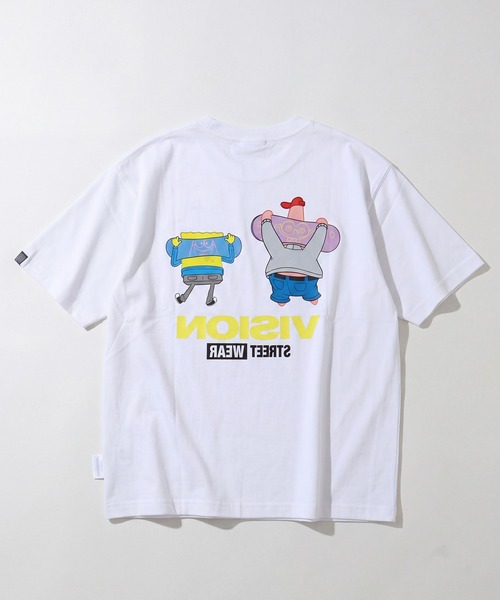 VISION STREET WEAR(ヴィジョンストリートウェア)の「【VISION STREET WEAR/ヴィジョンストリートウェア】×【SpongeBob/スポンジボブ】グラフィックプリント半袖アートワークTシャツ(Tシャツ/カットソー・メンズ・サックスブルー系1/イエロー系1/ピンク系1/ブラック系1/ホワイト系1/ホワイト系2/ブラック系2・S/M/L/LL)」の21枚目の写真
