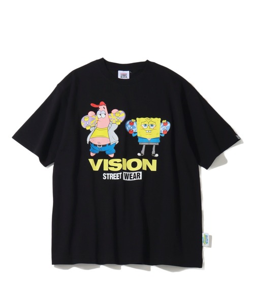 VISION STREET WEAR(ヴィジョンストリートウェア)の「【VISION STREET WEAR/ヴィジョンストリートウェア】×【SpongeBob/スポンジボブ】グラフィックプリント半袖アートワークTシャツ(Tシャツ/カットソー・メンズ・サックスブルー系1/イエロー系1/ピンク系1/ブラック系1/ホワイト系1/ホワイト系2/ブラック系2・S/M/L/LL)」の22枚目の写真