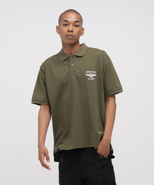 AVIREX(アヴィレックス)の「《WEB&DEPOT限定》BLUE ANGELS S/S POLO / ブルー エンジェルス ポロシャツ / AVIREX / アヴィレックス(ポロシャツ・メンズ・オリーブ系/ブラック/オレンジ/ホワイト・2XL/XL/M/L)」の8枚目の写真