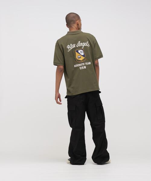 AVIREX(アヴィレックス)の「《WEB&DEPOT限定》BLUE ANGELS S/S POLO / ブルー エンジェルス ポロシャツ / AVIREX / アヴィレックス(ポロシャツ・メンズ・オリーブ系/ブラック/オレンジ/ホワイト・2XL/XL/M/L)」の9枚目の写真