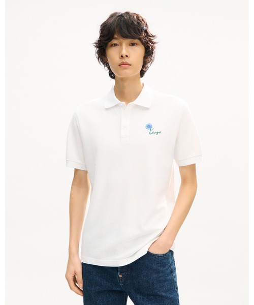 KENZO(ケンゾー)の「'KENZO Tulip' エンブロイダリー スリム ポロ イン コットン(ポロシャツ・メンズ・ホワイト系その他・LARGE/MEDIUM/SMALL)」の5枚目の写真