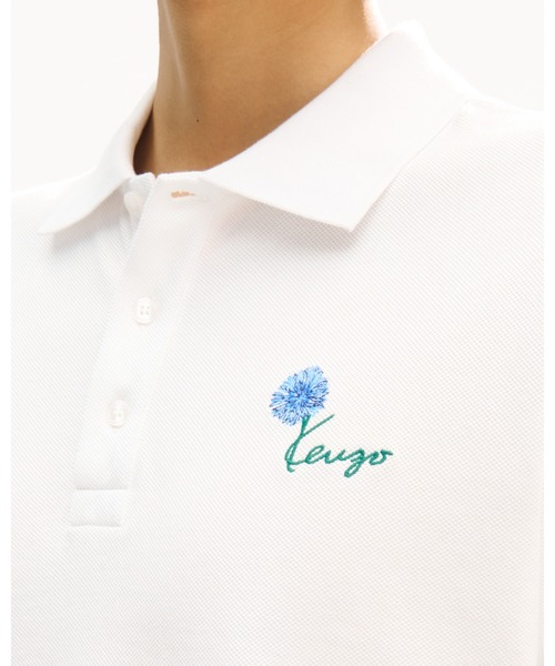 KENZO(ケンゾー)の「'KENZO Tulip' エンブロイダリー スリム ポロ イン コットン(ポロシャツ・メンズ・ホワイト系その他・LARGE/MEDIUM/SMALL)」の7枚目の写真