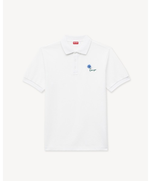 KENZO(ケンゾー)の「'KENZO Tulip' エンブロイダリー スリム ポロ イン コットン(ポロシャツ・メンズ・ホワイト系その他・LARGE/MEDIUM/SMALL)」の3枚目の写真