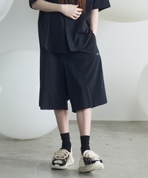 UNISEX》Impregnation Wool Mix Stretch Prime-Wide Cargo Shorts/含浸