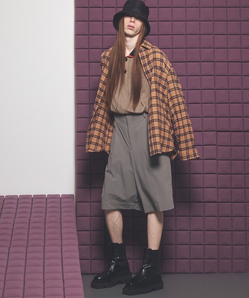 MAISON SPECIAL（メゾンスペシャル）の「《UNISEX》【PERTEX】Prime-Wide One-tuck Shorts/【パーテックス】プライムワイドワンタックショーツ【MAISON SPECIAL/メゾンスペシャル】■セットアップ対応■（その他パンツ・メンズ・ブラック/グレー/チャコールグレー・0/1/2）」の8枚目の写真