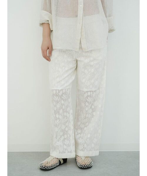 FIKA.（フィーカ）の「Lace easy pants（その他パンツ・レディース・ブラック/ホワイト・MEDIUM）」の3枚目の写真