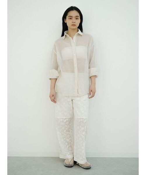 FIKA.（フィーカ）の「Lace easy pants（その他パンツ・レディース・ブラック/ホワイト・MEDIUM）」の7枚目の写真