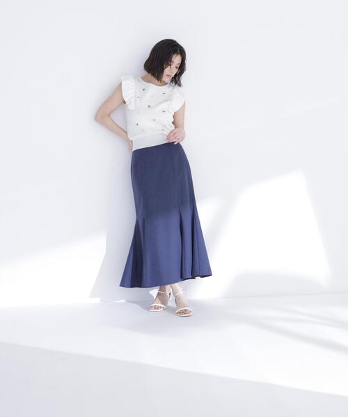 NATURAL BEAUTY BASIC(ナチュラルビューティーベーシック)の「ハートモチーフビジューニット(ニット/セーター・レディース・ラベンダー/ネイビー/オフホワイト・フリ-)」の11枚目の写真