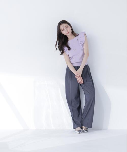 NATURAL BEAUTY BASIC(ナチュラルビューティーベーシック)の「ハートモチーフビジューニット(ニット/セーター・レディース・ラベンダー/ネイビー/オフホワイト・フリ-)」の16枚目の写真