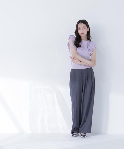 NATURAL BEAUTY BASIC(ナチュラルビューティーベーシック)の「ハートモチーフビジューニット(ニット/セーター・レディース・ラベンダー/ネイビー/オフホワイト・フリ-)」の18枚目の写真