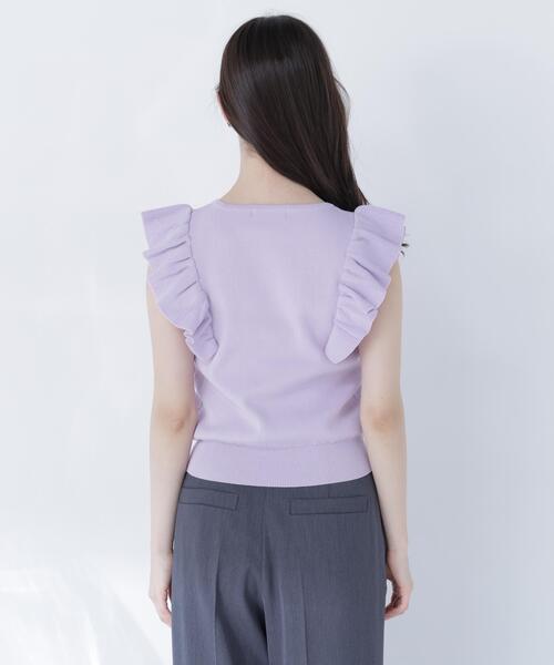 NATURAL BEAUTY BASIC(ナチュラルビューティーベーシック)の「ハートモチーフビジューニット(ニット/セーター・レディース・ラベンダー/ネイビー/オフホワイト・フリ-)」の22枚目の写真