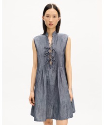 KENZO | ショート ドレス イン ウォッシュド ミックス リネン デニム(ワンピース)