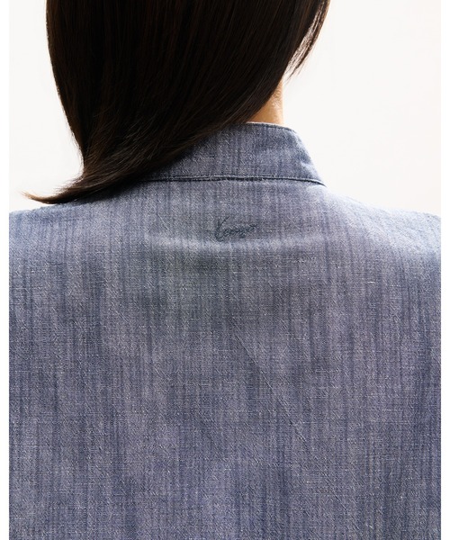 KENZO（ケンゾー）の「ショート ドレス イン ウォッシュド ミックス リネン デニム（ワンピース・レディース・ブルー系その他・SMALL/MEDIUM）」の4枚目の写真