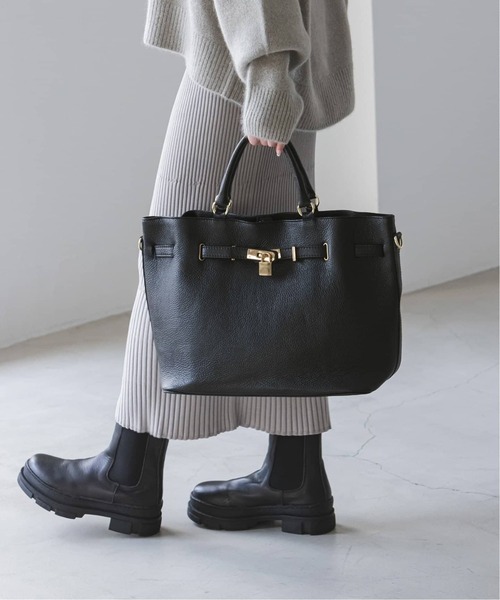 MILOS（ミロス）の「《WEB・なんば店限定追加》MILOS/ミロス 金具付きトート（トートバッグ・レディース・ブラック/ベージュ・FREE）」の7枚目の写真