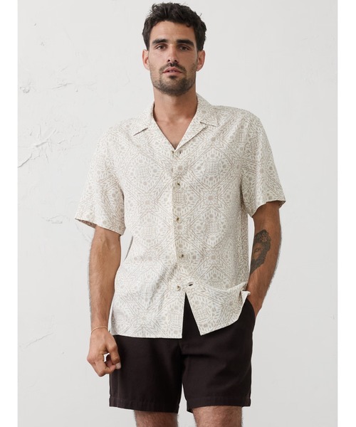 A*様 BANANA REPUBLIC 00s オープンカラーシャツ L リネン BANANA REPUBLIC｜バナナ・リパブリックのシャツ/ブラウス（オープン