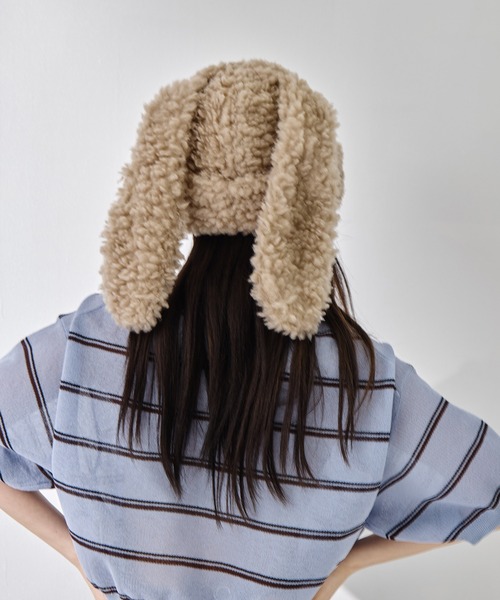 STUDIOUS(ステュディオス)の「【BASICKS/ベーシックス】Rabbit Headwear/ラビットヘッドウェアー(ニットキャップ/ビーニー・レディース・ブラック/ブラウン/グレー・S/M)」の17枚目の写真
