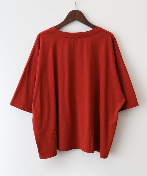 SpRay(スプレイ)の「フェルトロゴBIG Tシャツ(Tシャツ/カットソー・レディース・ダークグリーン/ホワイト/レッド/オートミール/ネイビー・FREE)」の6枚目の写真