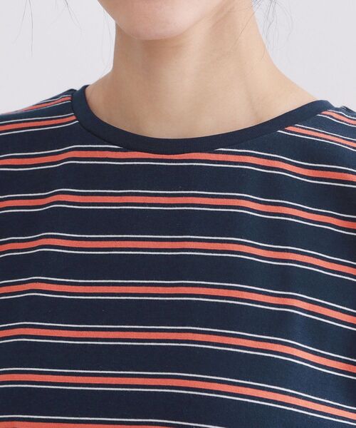 OPAQUE.CLIP(オペークドットクリップ)の「マルチボーダーアソート ノースリーブTシャツ【洗濯機OK】(Tシャツ/カットソー・レディース・ブラック/ホワイト/ネイビー系2・38/40)」の19枚目の写真