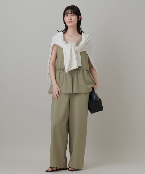 LAKOLE(ラコレ)の「<多機能ウェア>ペプラムZIPオールインワン / 658394(つなぎ/オールインワン・レディース・チャコール/ベージュ/カーキ・LARGE/MEDIUM)」の17枚目の写真