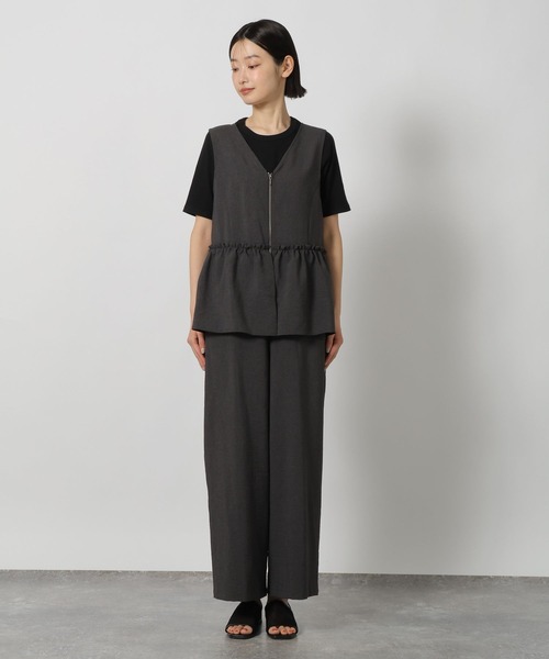 LAKOLE(ラコレ)の「<多機能ウェア>ペプラムZIPオールインワン / 658394(つなぎ/オールインワン・レディース・チャコール/ベージュ/カーキ・LARGE/MEDIUM)」の22枚目の写真