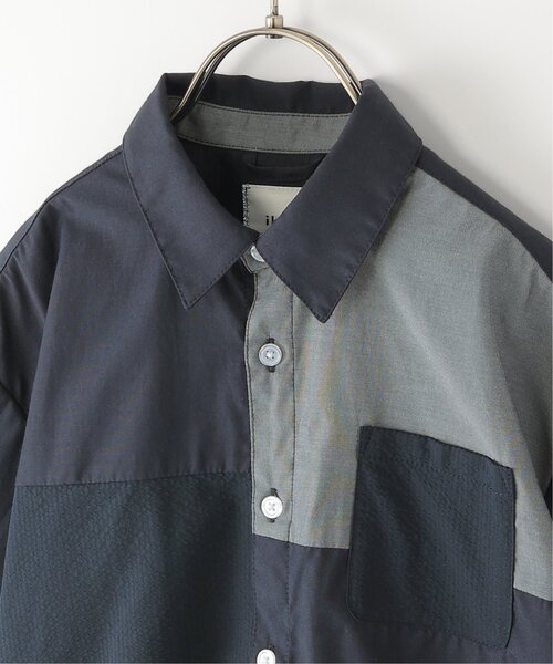 ikka(イッカ)の「【親子コーデ】 ブロックス半袖シャツ (110cm~160cm)(シャツ/ブラウス・キッズ・ネイビー/ホワイト・S/M/L/XL/XS)」の7枚目の写真
