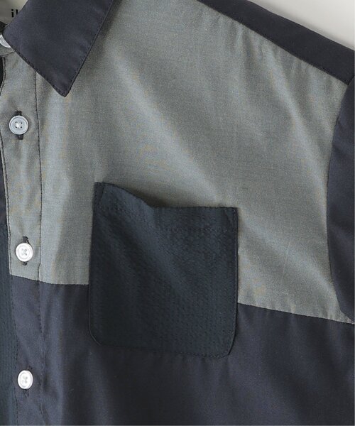ikka(イッカ)の「【親子コーデ】 ブロックス半袖シャツ (110cm~160cm)(シャツ/ブラウス・キッズ・ネイビー/ホワイト・S/M/L/XL/XS)」の9枚目の写真