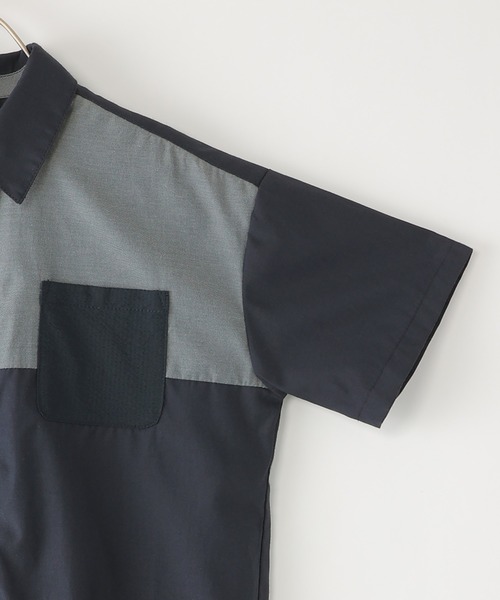 ikka(イッカ)の「【親子コーデ】 ブロックス半袖シャツ (110cm~160cm)(シャツ/ブラウス・キッズ・ネイビー/ホワイト・S/M/L/XL/XS)」の14枚目の写真
