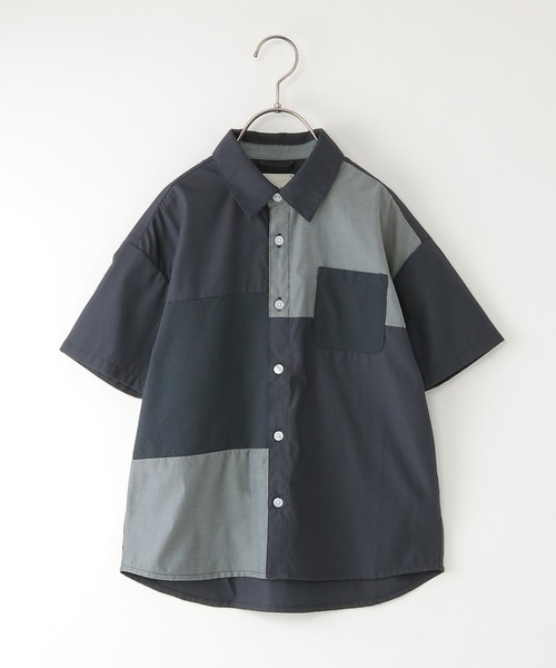 ikka(イッカ)の「【親子コーデ】 ブロックス半袖シャツ (110cm~160cm)(シャツ/ブラウス・キッズ・ネイビー/ホワイト・S/M/L/XL/XS)」の16枚目の写真