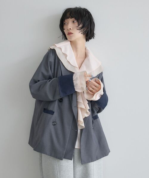 kivi(キヴィ)の「ラッフルフリルブラウス(シャツ/ブラウス・レディース・ライトピンク/ライトブルー/オフホワイト・FREE)」の22枚目の写真