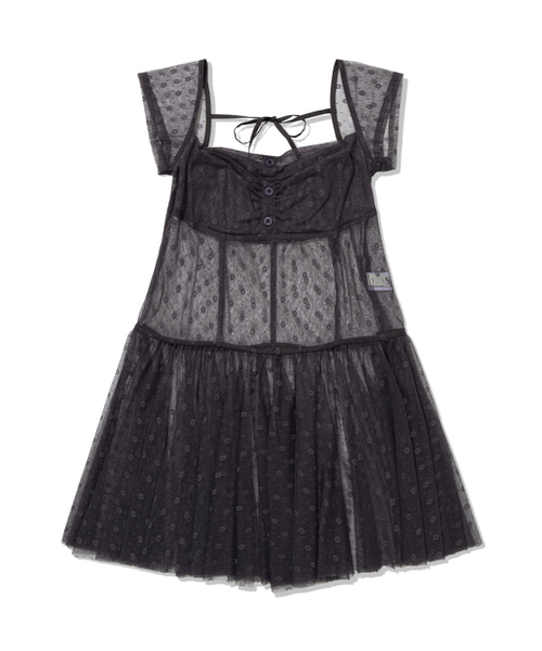 UGLY SHADOW（アグリーシャドウ）の「FLOWER MESH DRESS(CHARCOAL)（ワンピース・レディース・その他・FREE）」の4枚目の写真