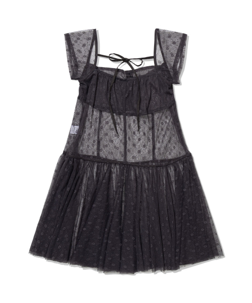 UGLY SHADOW（アグリーシャドウ）の「FLOWER MESH DRESS(CHARCOAL)（ワンピース・レディース・その他・FREE）」の5枚目の写真