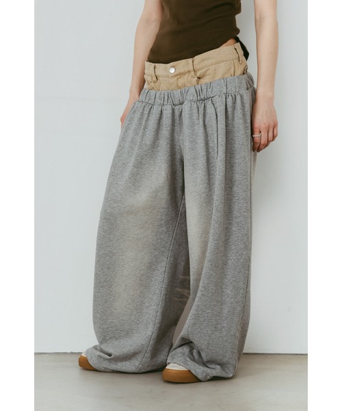 double-layer sweatpants(unisex)（スウェットパンツ）｜Knuth Marf
