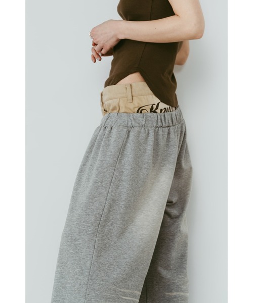 Knuth Marf(クヌースマーフ)の「double-layer sweatpants(unisex)(スウェットパンツ・レディース・ブラウン/グレー・X-SMALL/SMALL/MEDIUM)」の13枚目の写真