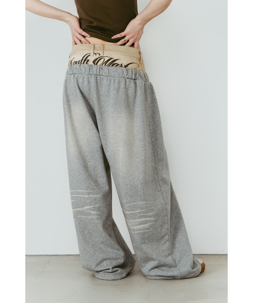 Knuth Marf(クヌースマーフ)の「double-layer sweatpants(unisex)(スウェットパンツ・レディース・ブラウン/グレー・X-SMALL/SMALL/MEDIUM)」の15枚目の写真
