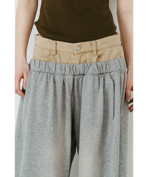 Knuth Marf(クヌースマーフ)の「double-layer sweatpants(unisex)(スウェットパンツ・レディース・ブラウン/グレー・X-SMALL/SMALL/MEDIUM)」の17枚目の写真