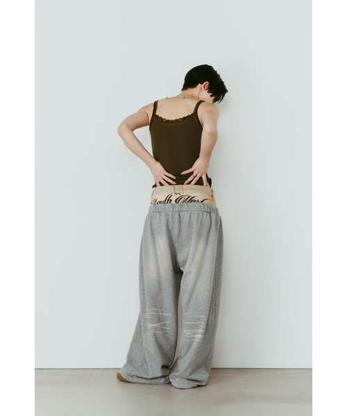 Knuth Marf(クヌースマーフ)の「double-layer sweatpants(unisex)(スウェットパンツ・レディース・ブラウン/グレー・X-SMALL/SMALL/MEDIUM)」の19枚目の写真