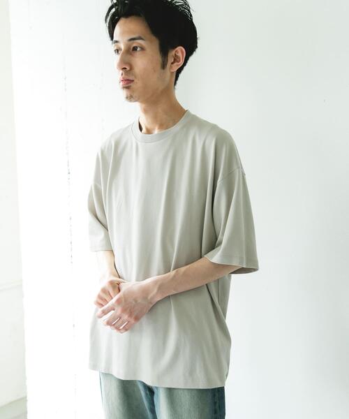 URBAN RESEARCH DOORS(アーバンリサーチドアーズ)の「コットンレーヨンクルーネック ショートスリーブ Tシャツ(Tシャツ/カットソー・メンズ・ブラウン/ライトブルー/ベージュ・LARGE/MEDIUM)」の6枚目の写真