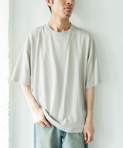 URBAN RESEARCH DOORS(アーバンリサーチドアーズ)の「コットンレーヨンクルーネック ショートスリーブ Tシャツ(Tシャツ/カットソー・メンズ・ブラウン/ライトブルー/ベージュ・LARGE/MEDIUM)」の8枚目の写真
