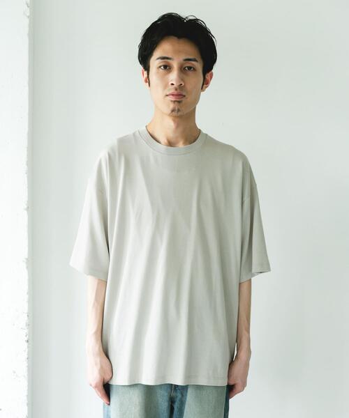 URBAN RESEARCH DOORS(アーバンリサーチドアーズ)の「コットンレーヨンクルーネック ショートスリーブ Tシャツ(Tシャツ/カットソー・メンズ・ブラウン/ライトブルー/ベージュ・LARGE/MEDIUM)」の11枚目の写真