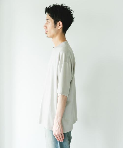 URBAN RESEARCH DOORS(アーバンリサーチドアーズ)の「コットンレーヨンクルーネック ショートスリーブ Tシャツ(Tシャツ/カットソー・メンズ・ブラウン/ライトブルー/ベージュ・LARGE/MEDIUM)」の12枚目の写真