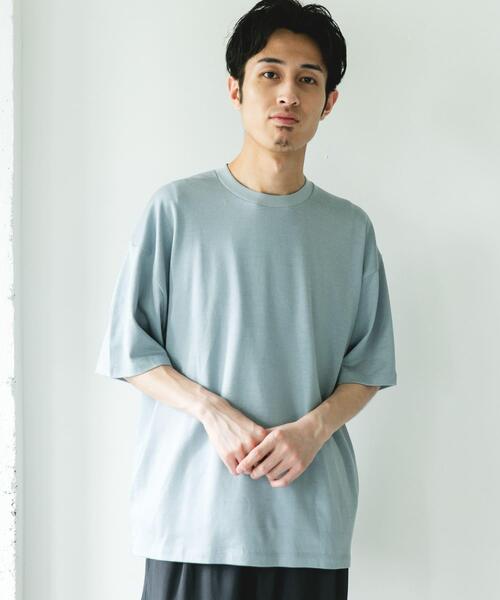 URBAN RESEARCH DOORS(アーバンリサーチドアーズ)の「コットンレーヨンクルーネック ショートスリーブ Tシャツ(Tシャツ/カットソー・メンズ・ブラウン/ライトブルー/ベージュ・LARGE/MEDIUM)」の16枚目の写真