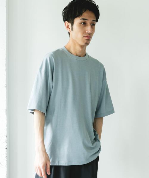 URBAN RESEARCH DOORS(アーバンリサーチドアーズ)の「コットンレーヨンクルーネック ショートスリーブ Tシャツ(Tシャツ/カットソー・メンズ・ブラウン/ライトブルー/ベージュ・LARGE/MEDIUM)」の17枚目の写真