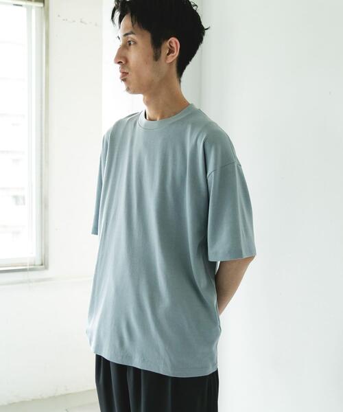 URBAN RESEARCH DOORS(アーバンリサーチドアーズ)の「コットンレーヨンクルーネック ショートスリーブ Tシャツ(Tシャツ/カットソー・メンズ・ブラウン/ライトブルー/ベージュ・LARGE/MEDIUM)」の19枚目の写真