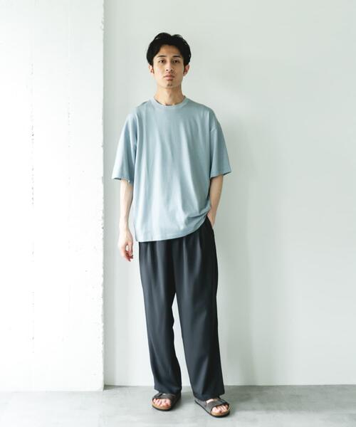 URBAN RESEARCH DOORS(アーバンリサーチドアーズ)の「コットンレーヨンクルーネック ショートスリーブ Tシャツ(Tシャツ/カットソー・メンズ・ブラウン/ライトブルー/ベージュ・LARGE/MEDIUM)」の20枚目の写真