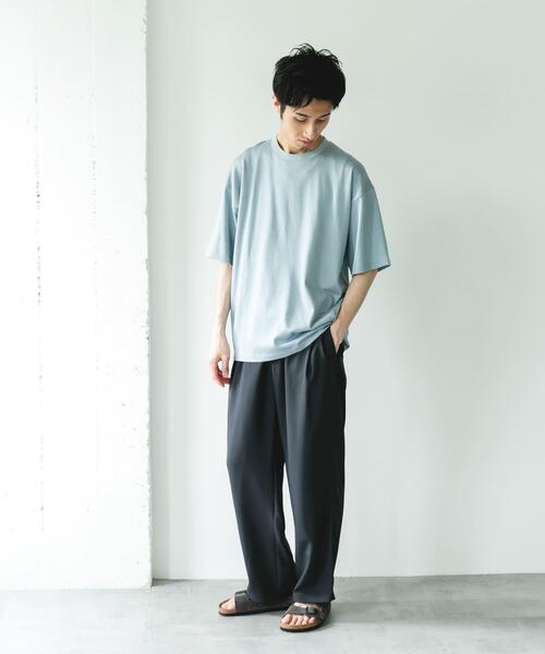URBAN RESEARCH DOORS(アーバンリサーチドアーズ)の「コットンレーヨンクルーネック ショートスリーブ Tシャツ(Tシャツ/カットソー・メンズ・ブラウン/ライトブルー/ベージュ・LARGE/MEDIUM)」の21枚目の写真