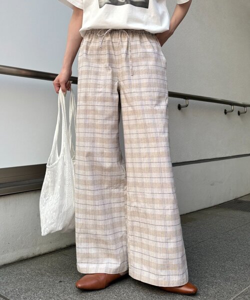 GEVACO(ゲバコ)の「【GEVACO/ゲバコ】コットンリネンイージーパンツ(その他パンツ・レディース・ブラック系その他/ブラック/ベージュ・LARGE/SMALL/MEDIUM)」の6枚目の写真